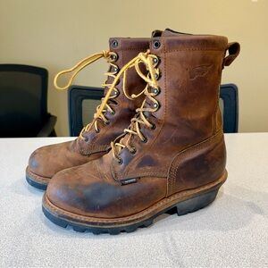 Men’s 9.5 RED WING LoggerMax Steel Toe Insulated Waterproof Leather Boot 4417